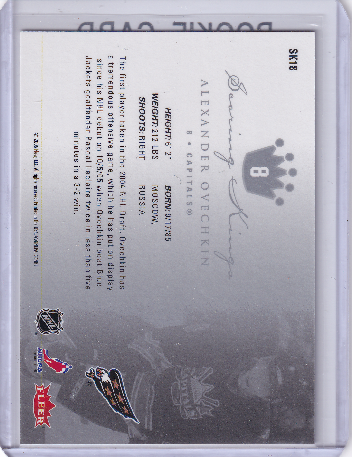 ALEXANDER OVECHKIN 2005-06 Fleer Ultra Scoring Kings Rookie Card #SK18 Washington Capitals RC