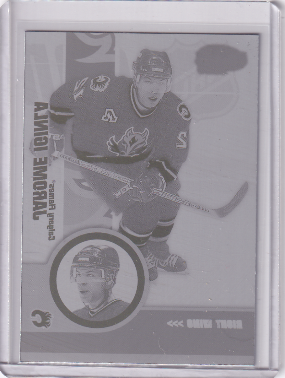 JAROME IGINLA 2003-04 Pacific Invincible Magenta Printing Plate Calgary Flames #13 1/1