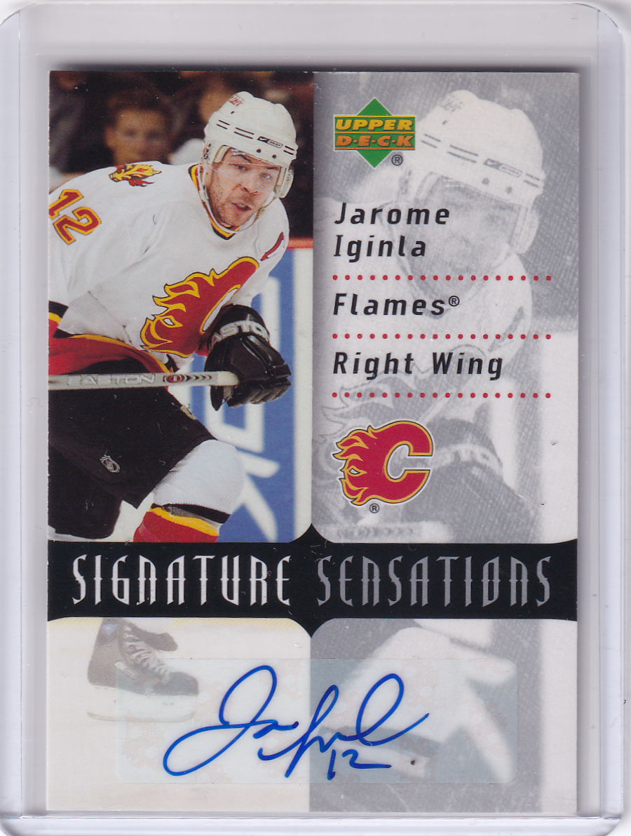 JAROME IGINLA 2007-08 Upper Deck UD Series 1 Signature Sensations Card SS-JI Calgary Flames
