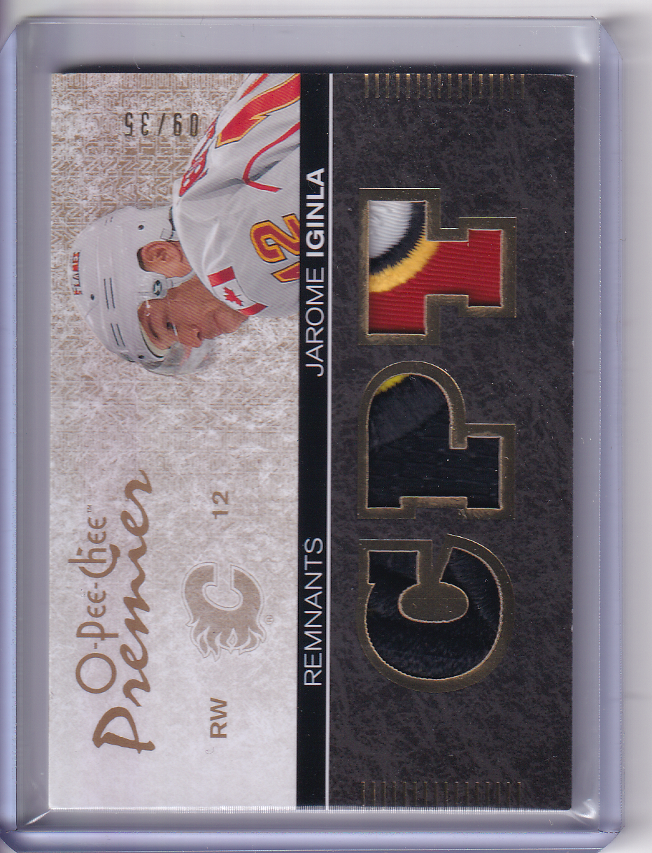JAROME IGINLA 2007-08 OPC O-Pee-Chee Remnants Patch Card 09/35 #PR-JI Calgary Flames