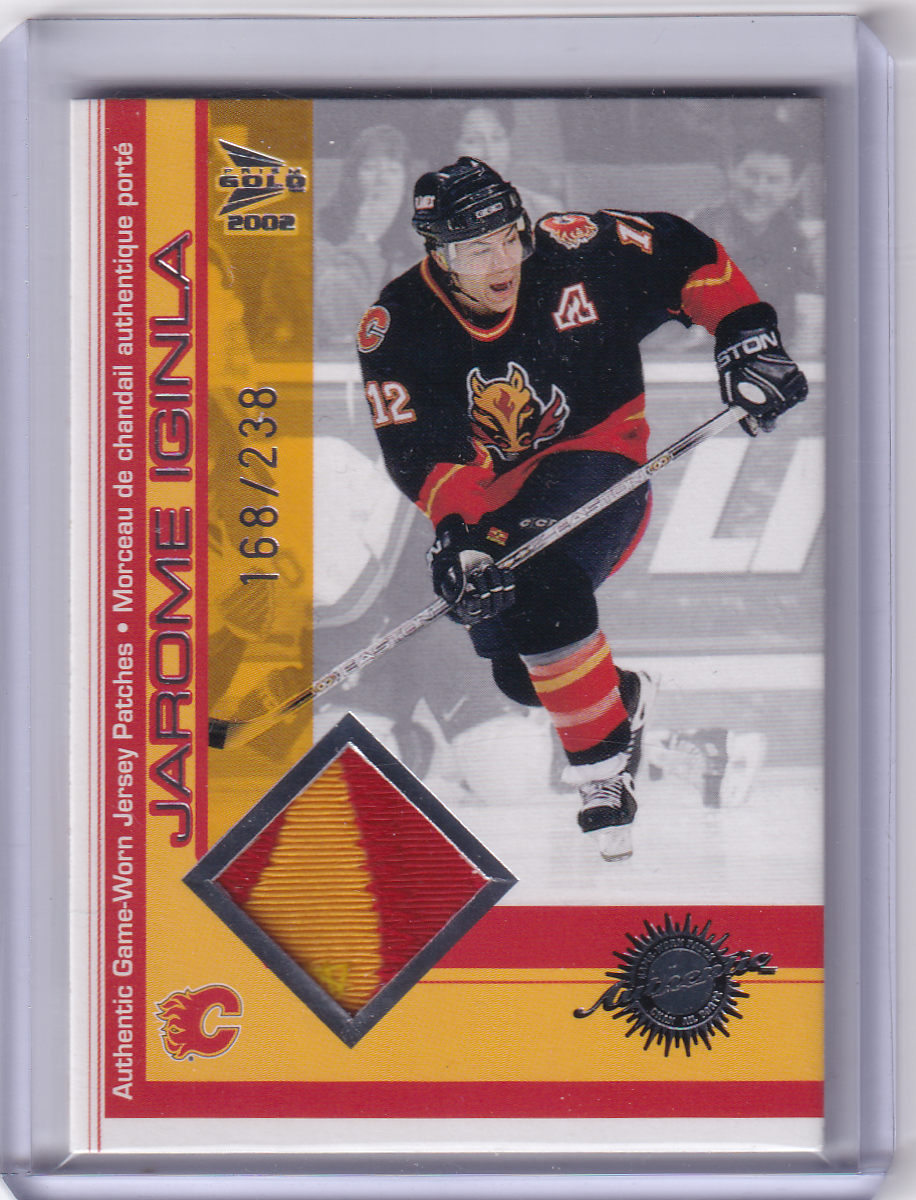 JAROME IGINLA 2001-02 McDonalds Patch Card 168/238 #1 Calgary Flames