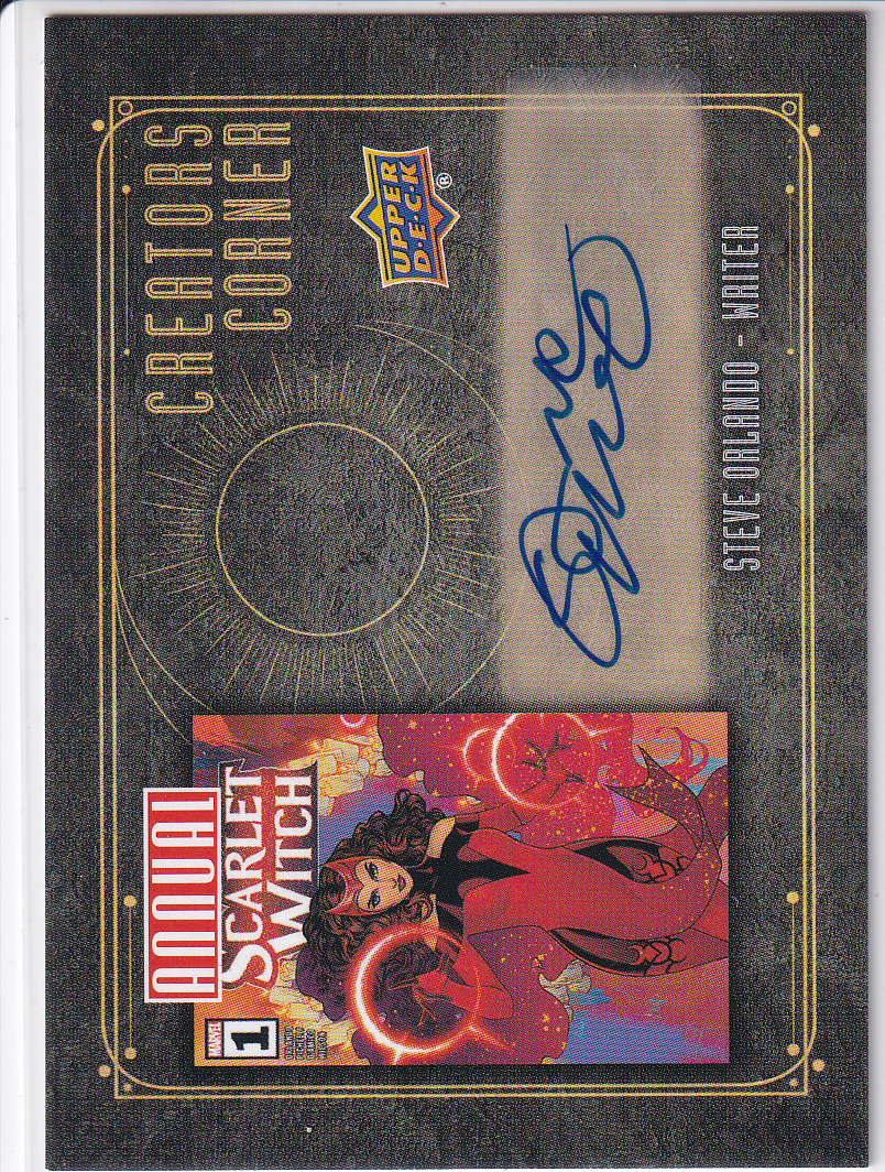2023-24 UD Marvel Annual CREATORS CORNER Steve Orlando Auto CC7 SCARLET WITCH