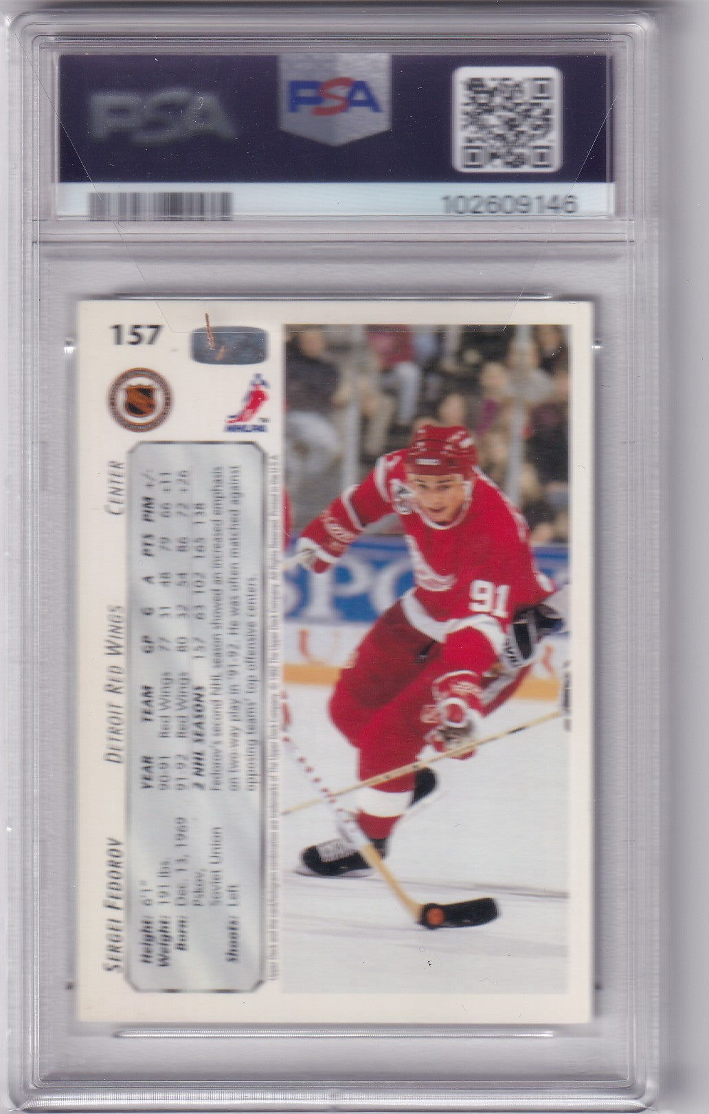 Sergei Fedorov 1992 Upper Deck #157 PSA/DNA Autograph signed auto