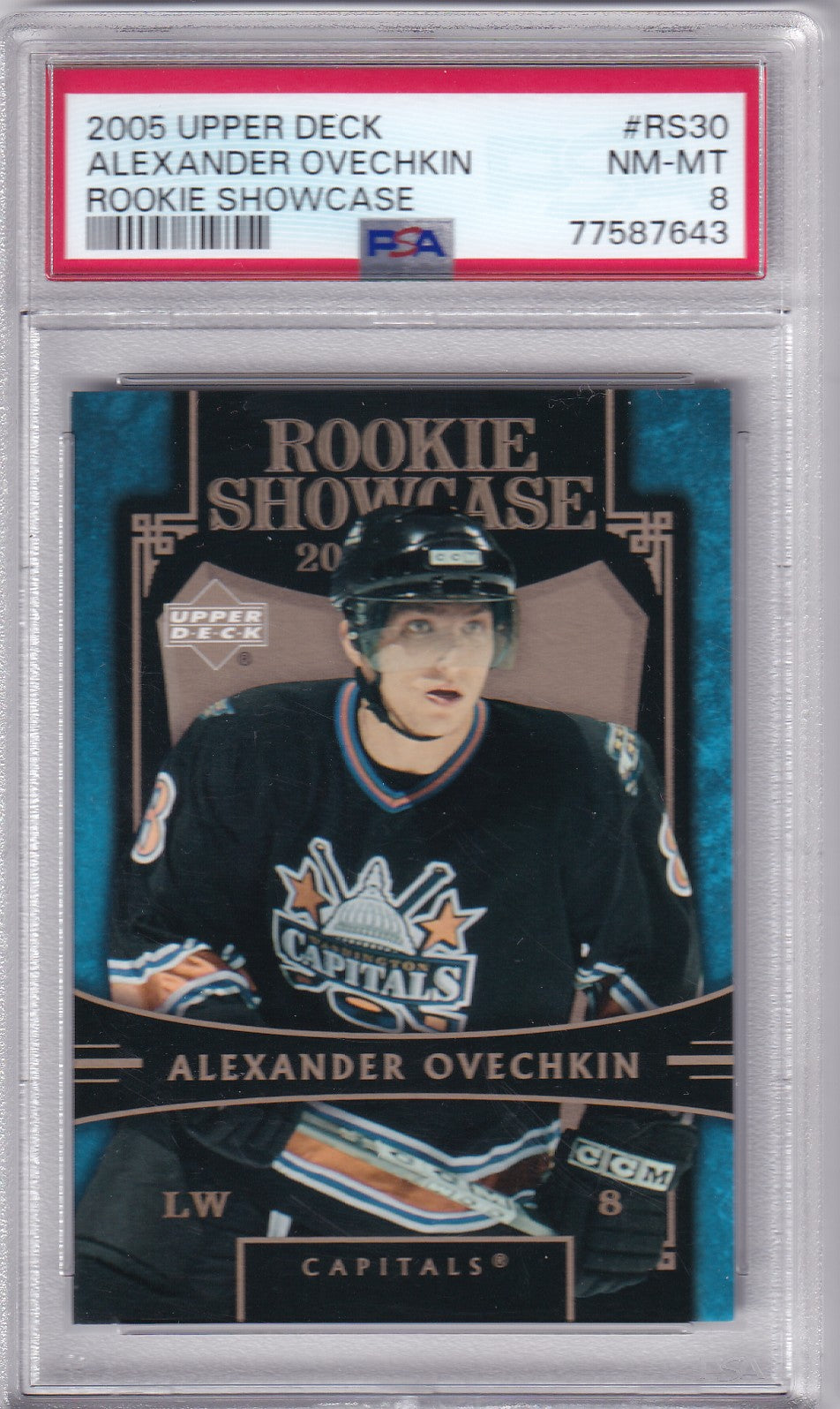 Alexander Ovechkin 2005-06 Upper Deck UD Rookie Showcase PSA 8 Washington Capitals