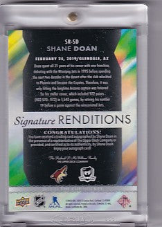2022-23 The Cup Shane Doan Signature Renditions SR-SD