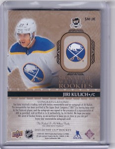 Jiri Kulich 2023-24 The Cup Signature Materials Rookie Autograph Patch 60/99 SM-JK Buffalo Sabres