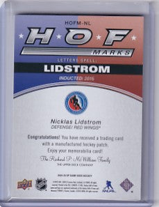 Nicklas Lidstrom 2024-25 SP Game Used HOF Marks 16/35 #HOFM-NL Detroit Red Wings