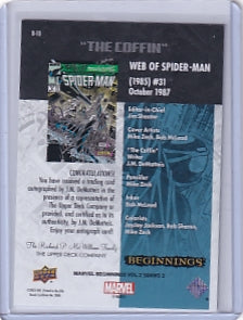 J.M. DeMatteis Web of Spider-Man 1985 #31 Autograph Card B-10 2024 Marvel Beginnings Vol. 2 Series 2