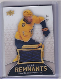 Luke Schenn Rare Remnants 02/25 Jersey Number Card R-LS 2023-24 Upper Deck Engrained Nashville Predators