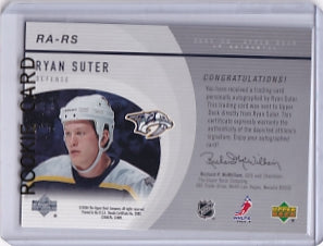 Ryan Suter Rookie Authentics Auto 185/250 Card RA-RS 2005-06 Upper Deck SP Authentic Rookie Card RC Nashville Predators