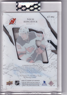 Nico Hischier Ultimate Rookie Auto Card RT-NH 2020-21 Upper Deck Clear Cut Rookie Card RC New Jersey Devils