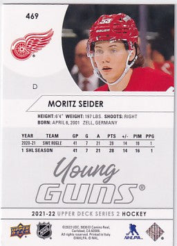 2021-22 Upper Deck Series Two Moritz Seider Young Guns #469