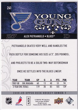 2008-09 Upper Deck Series One Alex Pietrangelo Young Guns #241