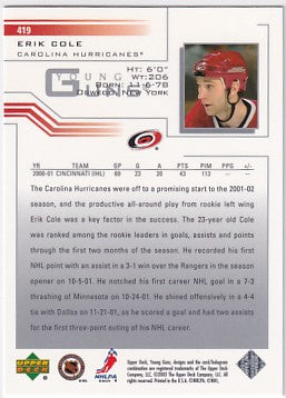2002-03 Upper Deck Erik Cole Young Guns #419