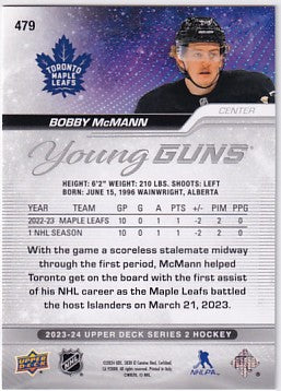 2023-24 Upper Deck Series Two Bobby McMann Young Guns #479