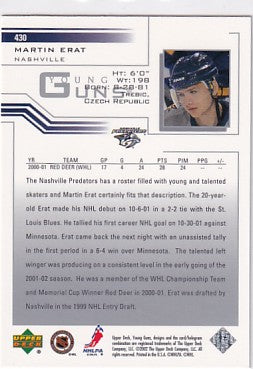 2002-03 Upper Deck Martin Erat Young Guns #430