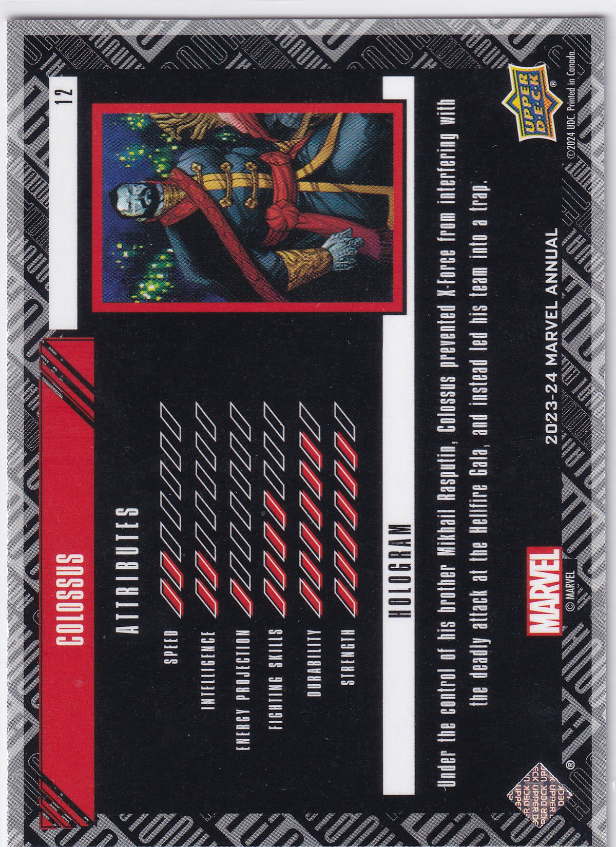 2023-24 Marvel Annual Colossus Hologram #12