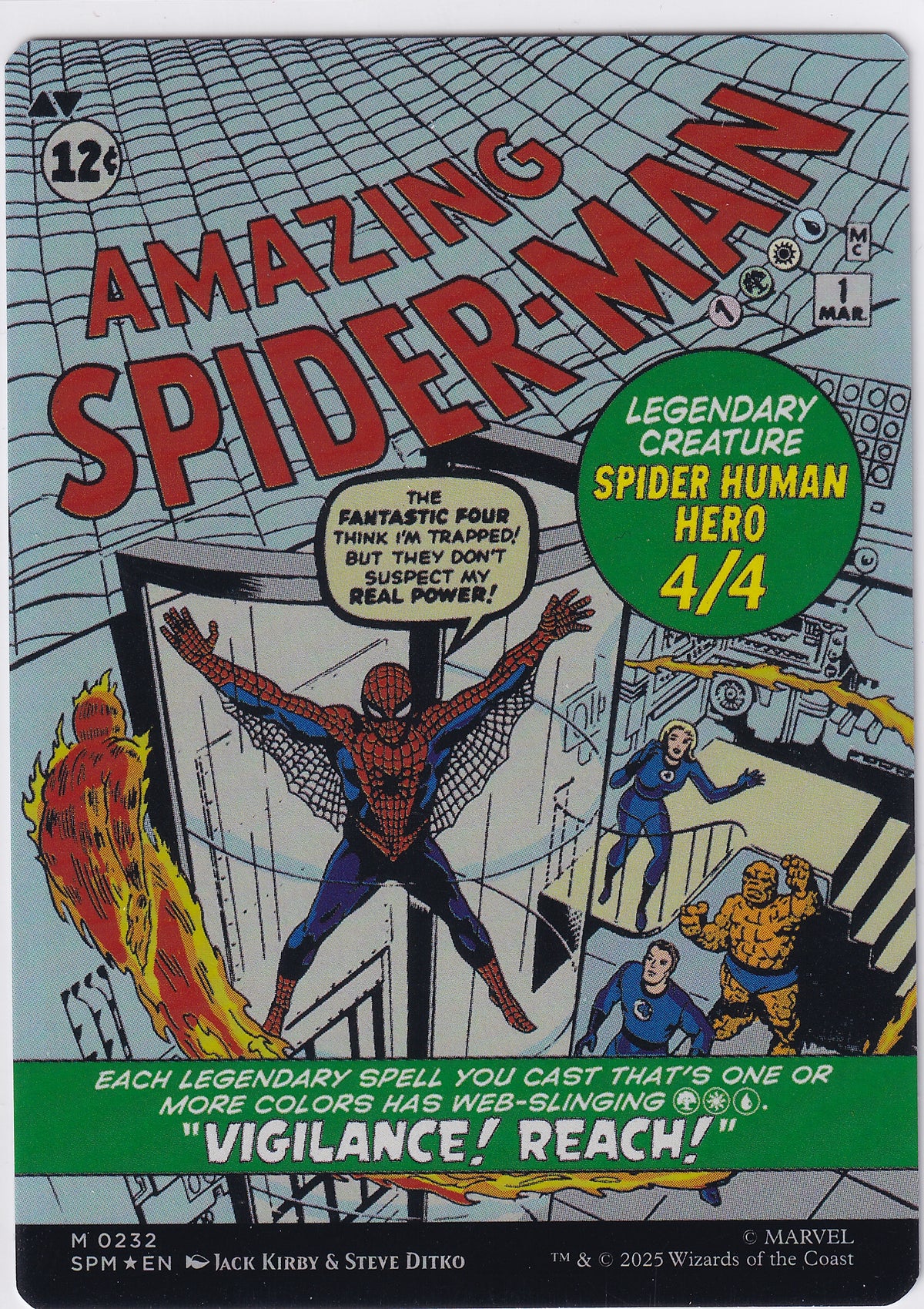 Peter Parker Borderless Foil - Marvel Super Heroes M 323 Magic the Gathering Card