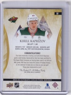 Kirill Kaprizov Jumbo Jersey /149 Card #59 2023-24 Upper Deck Ultimate Collection Minnesota Wild