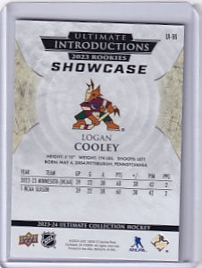 Logan Cooley Ultimate Introductions Showcase Rookie Card UI-96 2023-24 Upper Deck Ultimate Collection Rookie Card RC Arizona Coyotes