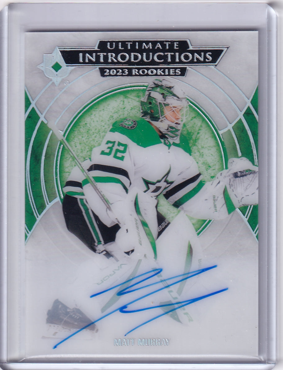 Matt Murray Ultimate Introductions Rookie Auto Card UI-43 2023-24 Upper Deck Ultimate Collection Rookie Card RC Dallas Stars