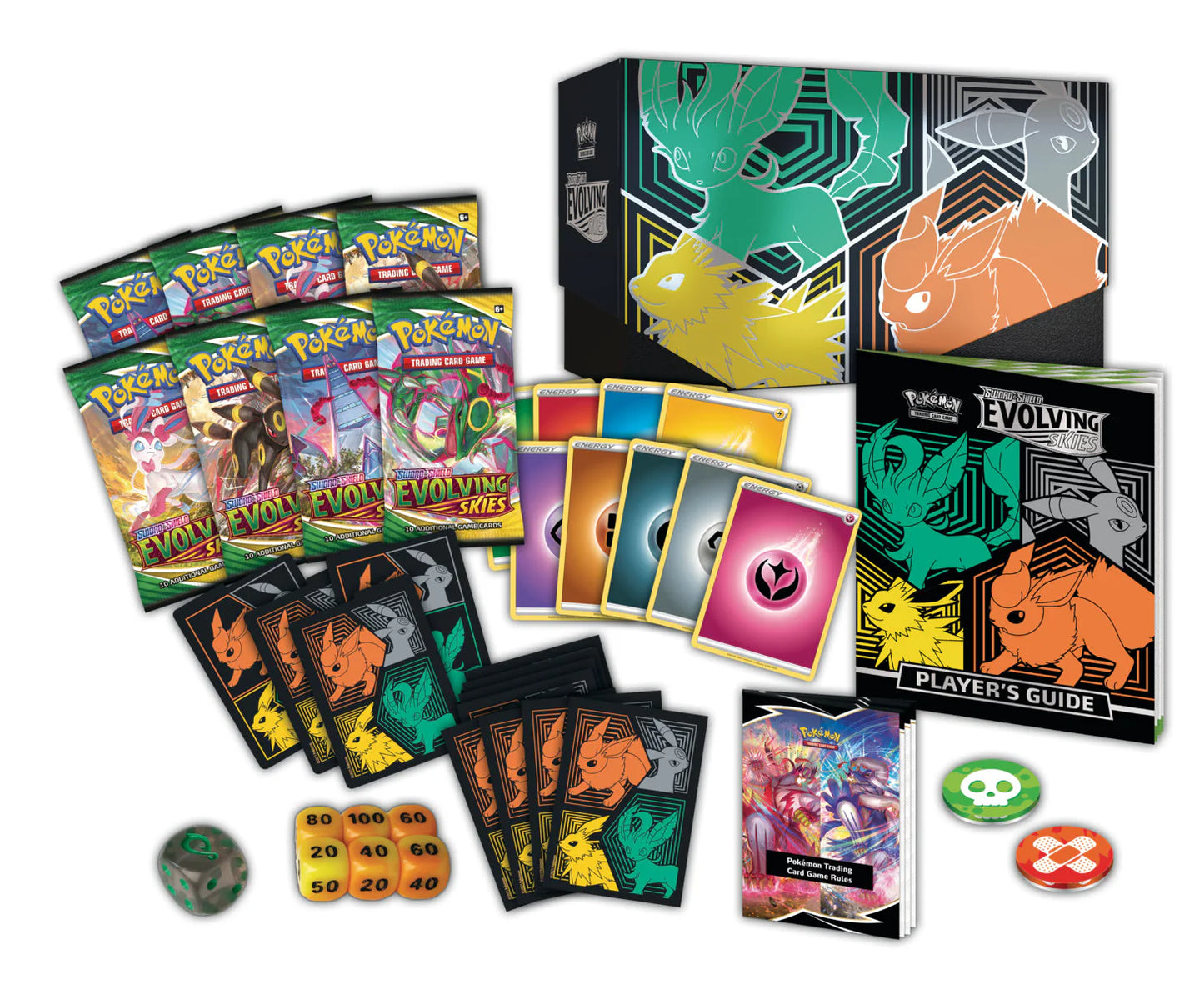 Pokémon EVOLVING SKIES - Flareon/Jolteon/Umbreon/Leafeon - Sealed ETB Elite Trainer Box