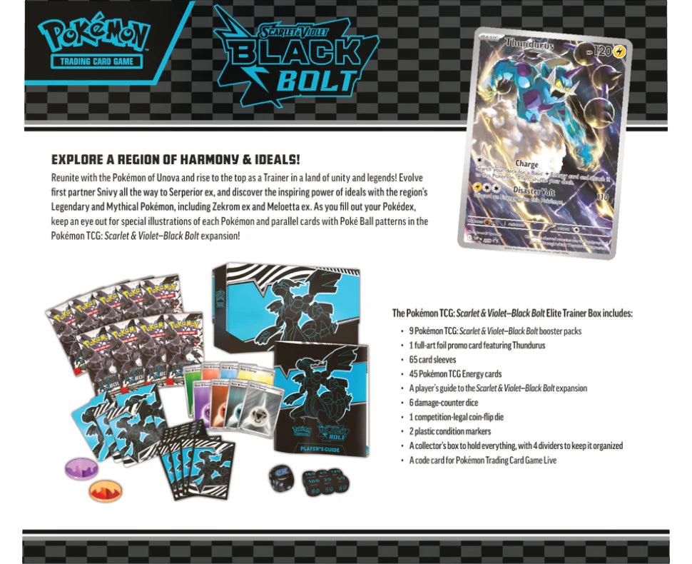 Pokémon BLACK BOLT - Sealed elite Trainer Box ETB - Scarlet & Violet