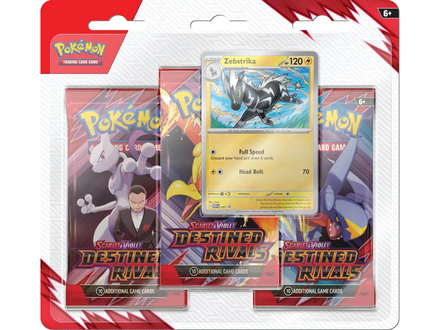 Pokémon DESTINED RIVALS - 3 Pack Blister - Scarlet & Violet