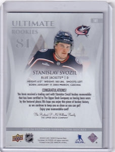 Stanislav Svozil Ultimate Rookie Jersey /599 Card #141 2023-24 Upper Deck Ultimate Collection Rookie Card RC Columbus Blue Jackets