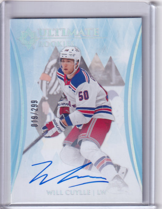 Will Cuylle Ultimate Rookies Auto Card /299 #104 2023-24 Upper deck Ultimate Collection Rookie Card RC New York Rangers