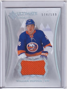 William Dufour Ultimate Rookie Jersey /599 Card #121 2023-24 Upper Deck Ultimate Collection Rookie Card RC New York Islanders