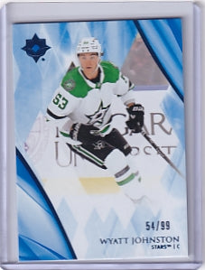 Wyatt Johnston Blue Base 54/99 Card #18 2023-24 Upper Deck Ultimate Collection Dallas Stars