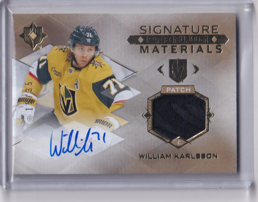 William Karlsson Signature Premium Materials Patch Auto /35 Card UMS-WK 2023-24 Upper Deck Ultimate Collection Vegas Golden Knights