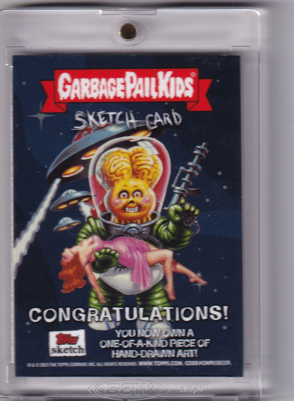 Topps Garbage Pail Kids Hand Drawn Sketch One Of One 1/1