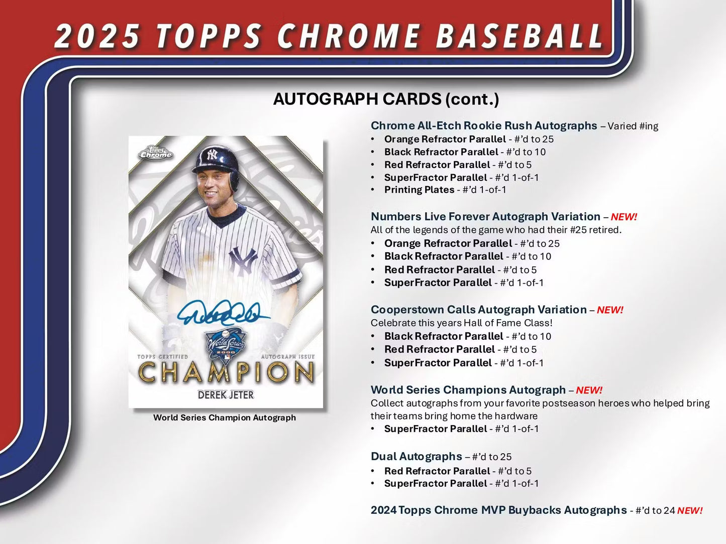 2025 TOPPS CHROME Baseball Hobby Box