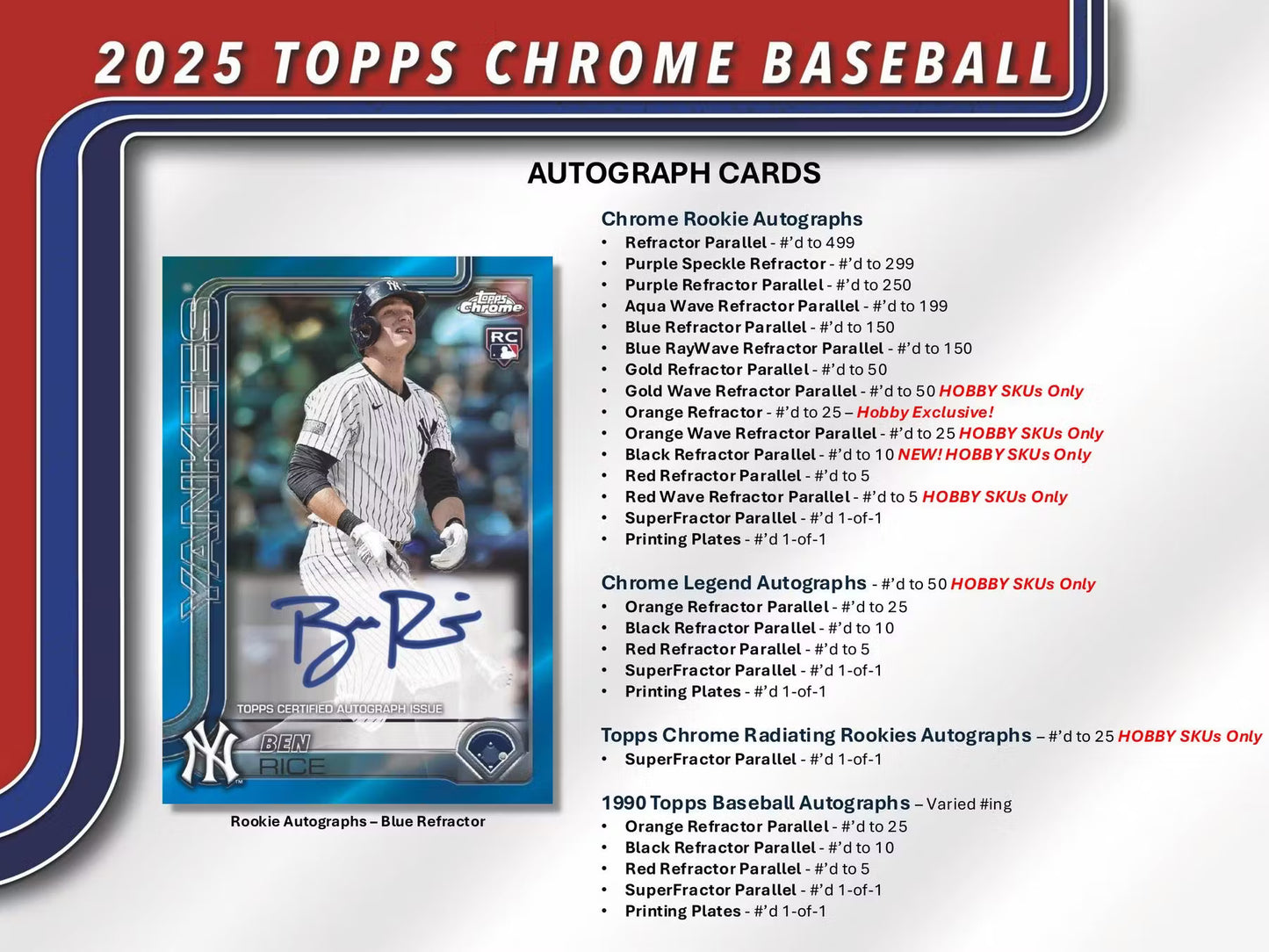 2025 TOPPS CHROME Baseball Hobby Box