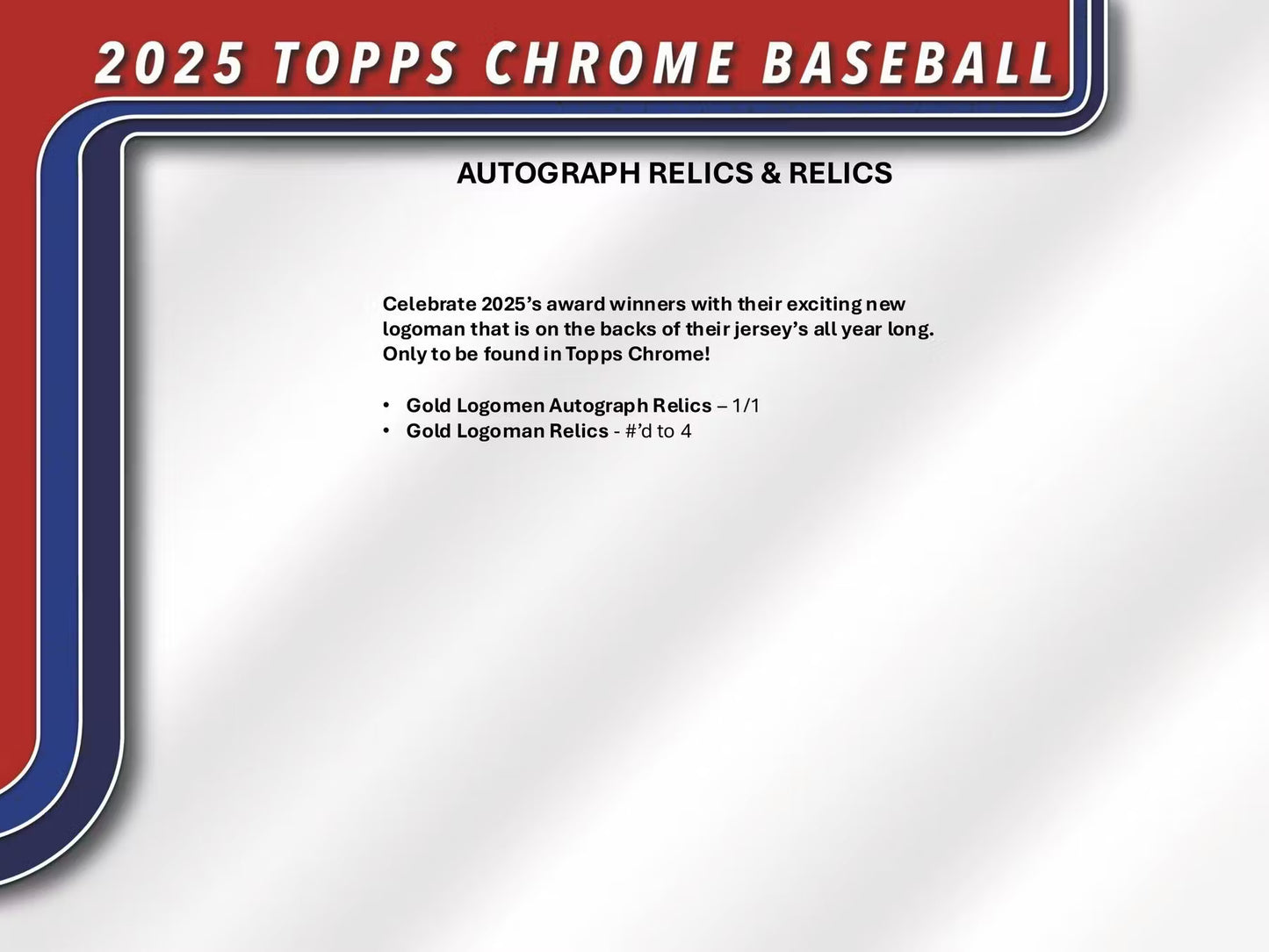 2025 TOPPS CHROME Baseball Jumbo Box