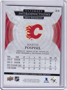 Martin Pospisil Ultimate Introductions Rookie Card UI-45 2023-24 Upper Deck Ultimate Collection Rookie Card RC Calgary Flames