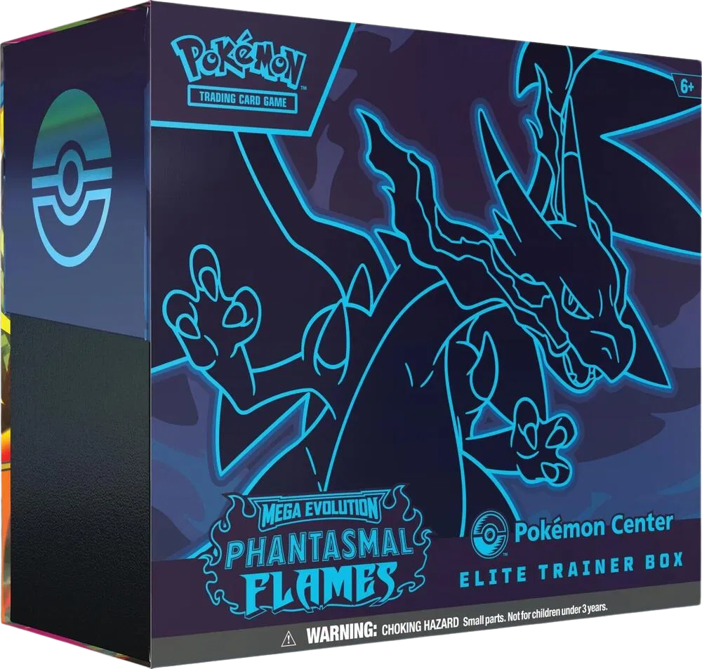 Pokémon Center Exclusive Phantasmal Flames - ETB Elite Trainer Box- ME2 - Mega Evolutions
