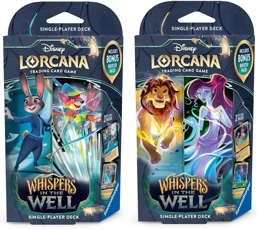 PREORDER * Disney Lorcana - WHISPERS IN THE WELL - Starter Deck- Set of 2