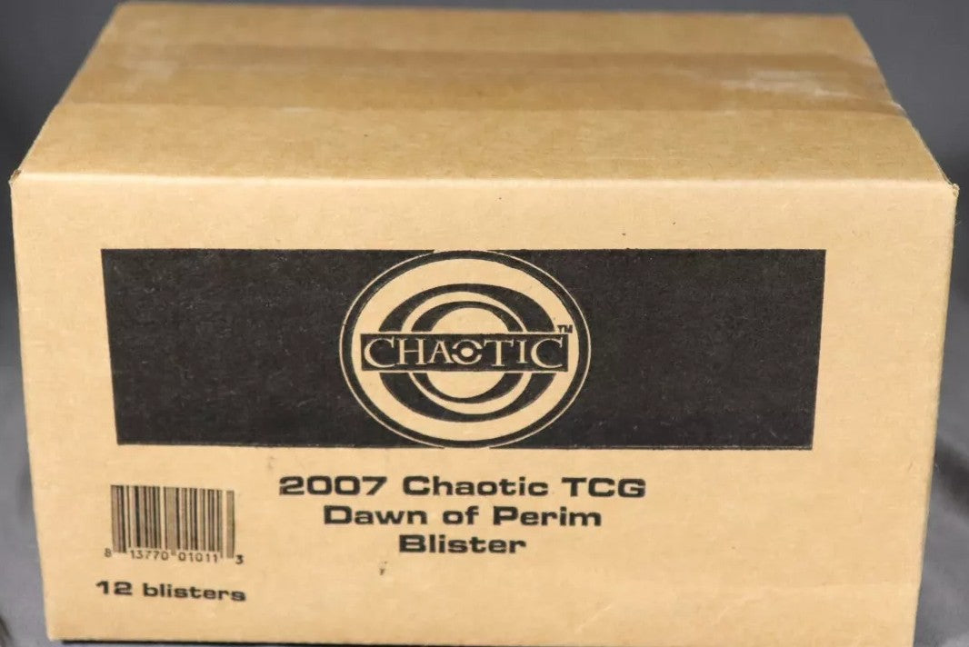 Sealed Box of 12 - 2007 Chaotic TCG Dawn Of Perim Booster Blister packs