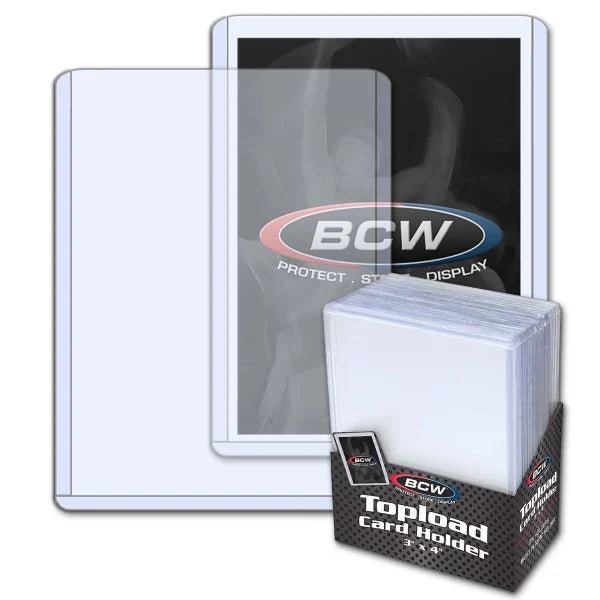 35pt Standard 3x4 Card Toploaders - 25 Pack - BCW