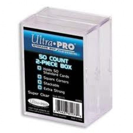 (2 Pack) Slider 2-Piece Plastic Storage Box 50 cards each - ULTRA PRO