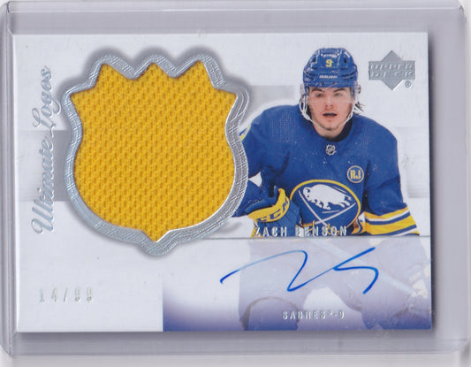 Zach Benson Ultimate Logos Jersey Rookie Auto /99 2023-24 Upper Deck Ultimate Collection Rookie Card RC Buffalo Sabres