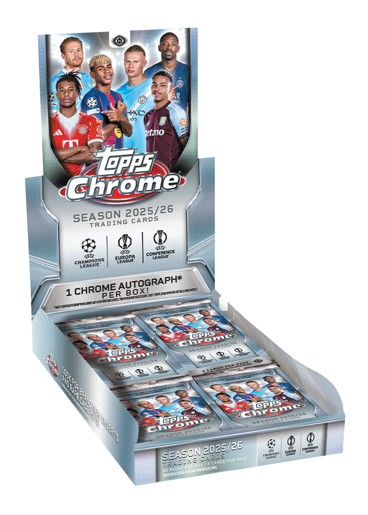 2025-26 Topps Chrome UEFA Champions League Soccer Hobby Pack