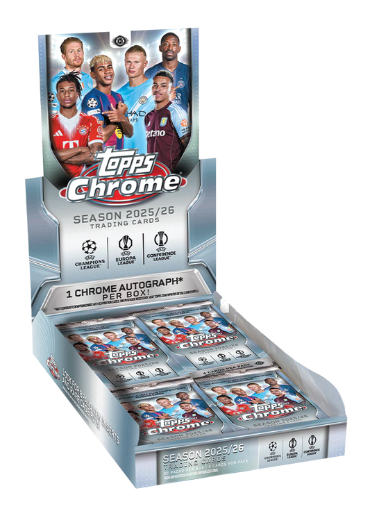 2025-26 Topps Chrome UEFA Champions League Soccer Hobby Pack