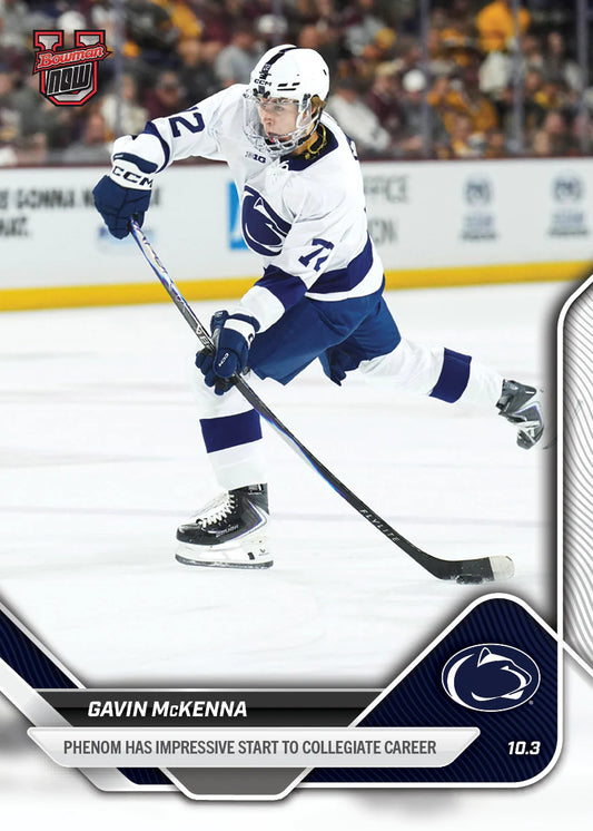 GAVIN MCKENNA 2025 Topps Now PENN STATE pre Rookie Card #1