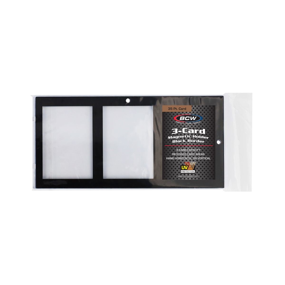 Magnetic Card Holder - 35 PT. Black Border - One Touch