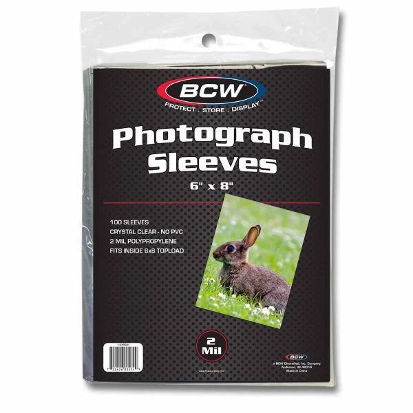 6x8 Photograph / Card Soft Sleeves 100 pack -(AKA Penny Sleeves) BCW