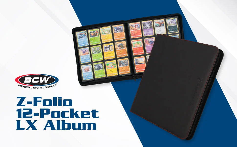 Z-Folio 12-Pocket LX Album - BCW Binder - Pick Your Color